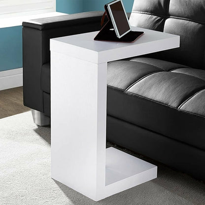 11.5" x 18" x 24" White Hollow Core Accent Table
