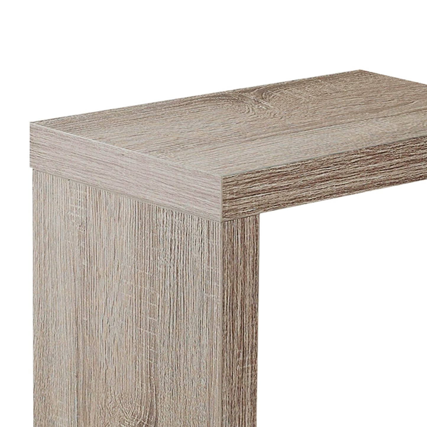 11.5" x 18" x 24" White Hollow Core Accent Table
