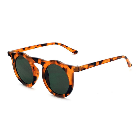 East Village 'Haymaker' Round Sunglasses Honey With G15 Lens