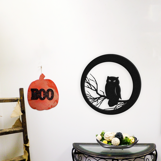 Halloween Owl - Metal Wall Art